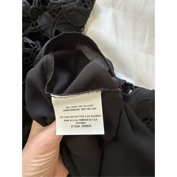 NWT Shoshanna by Anthropologie Black Lace Annella Trumpet Dress Size 6 - Picture 9 of 11